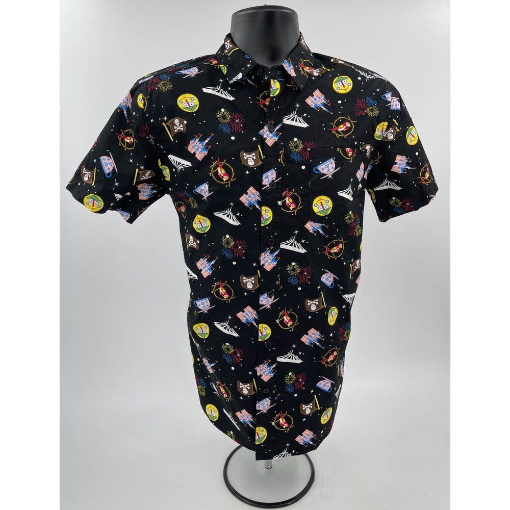 Disney x Our Universe Parks Icons Woven Shirt for Adults Size XS New NWT HTF